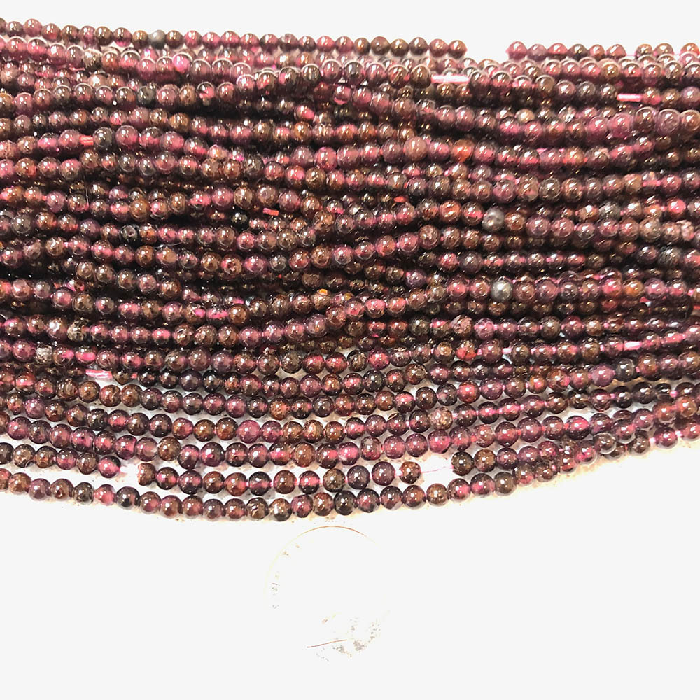 Red Garnet Small Round Beads