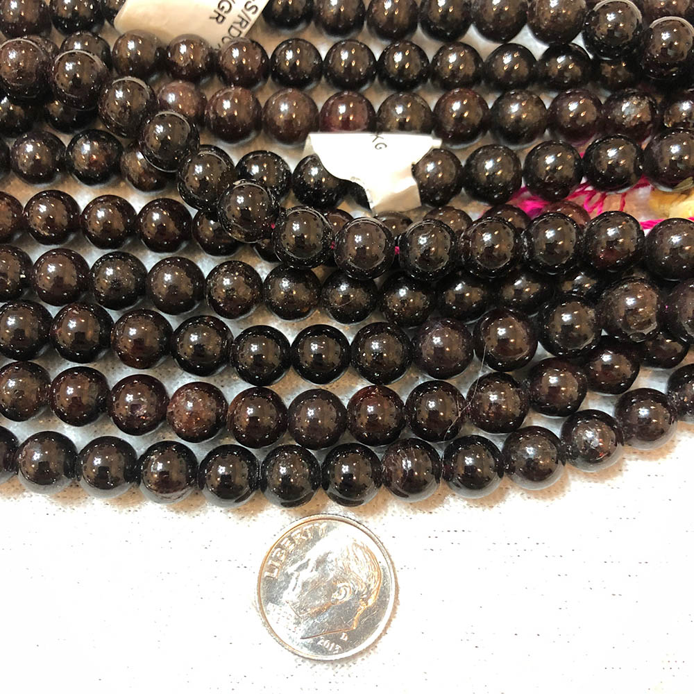 Red Garnet Medium Round Beads 8mm