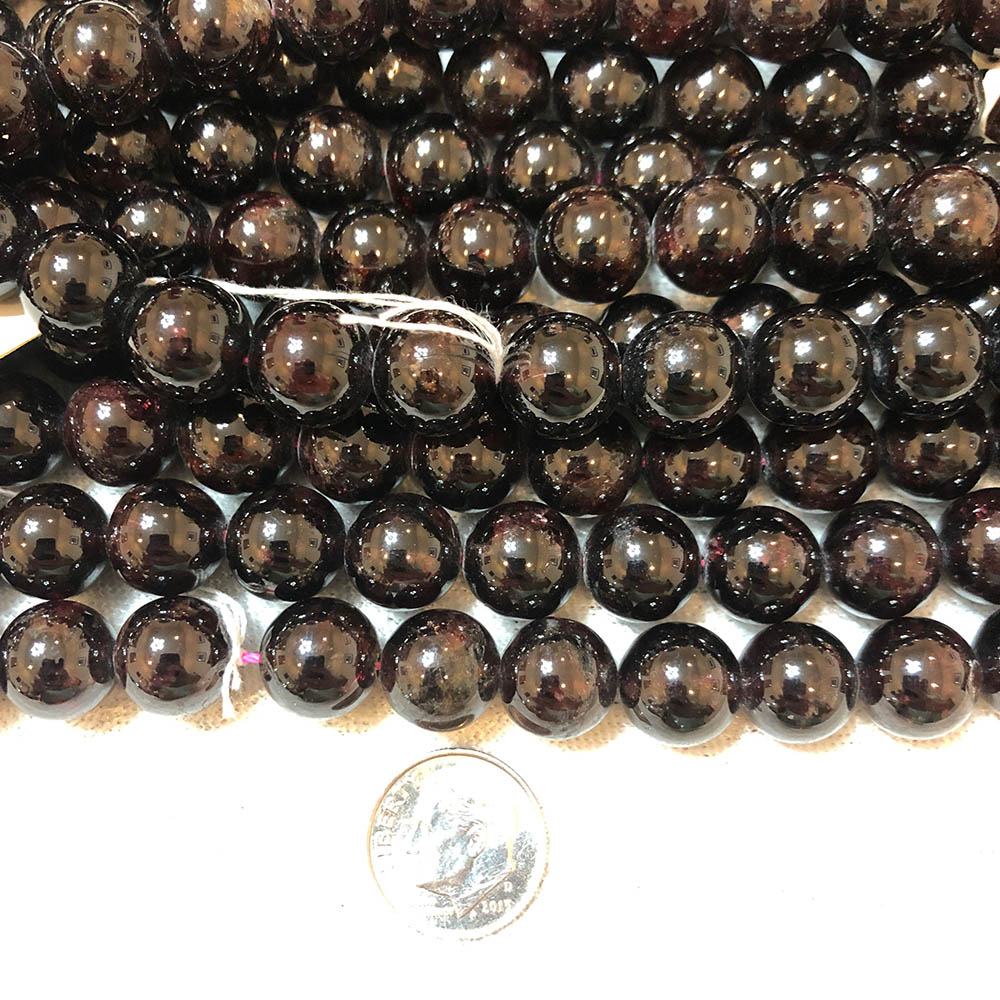 Red Garnet Medium Round Beads 10mm