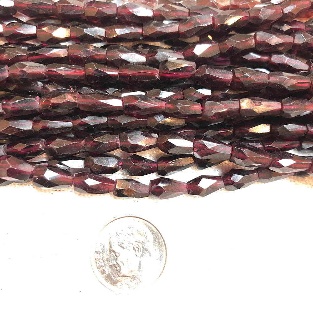 Medium Red Garnet Faceted Oval Beads