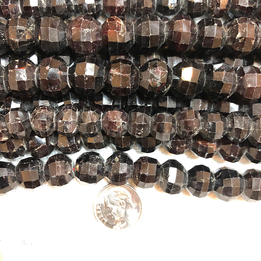 Large Red Garnet Round Faceted Beads