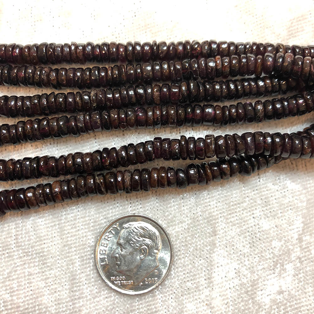 Red Garnet Heishi Beads