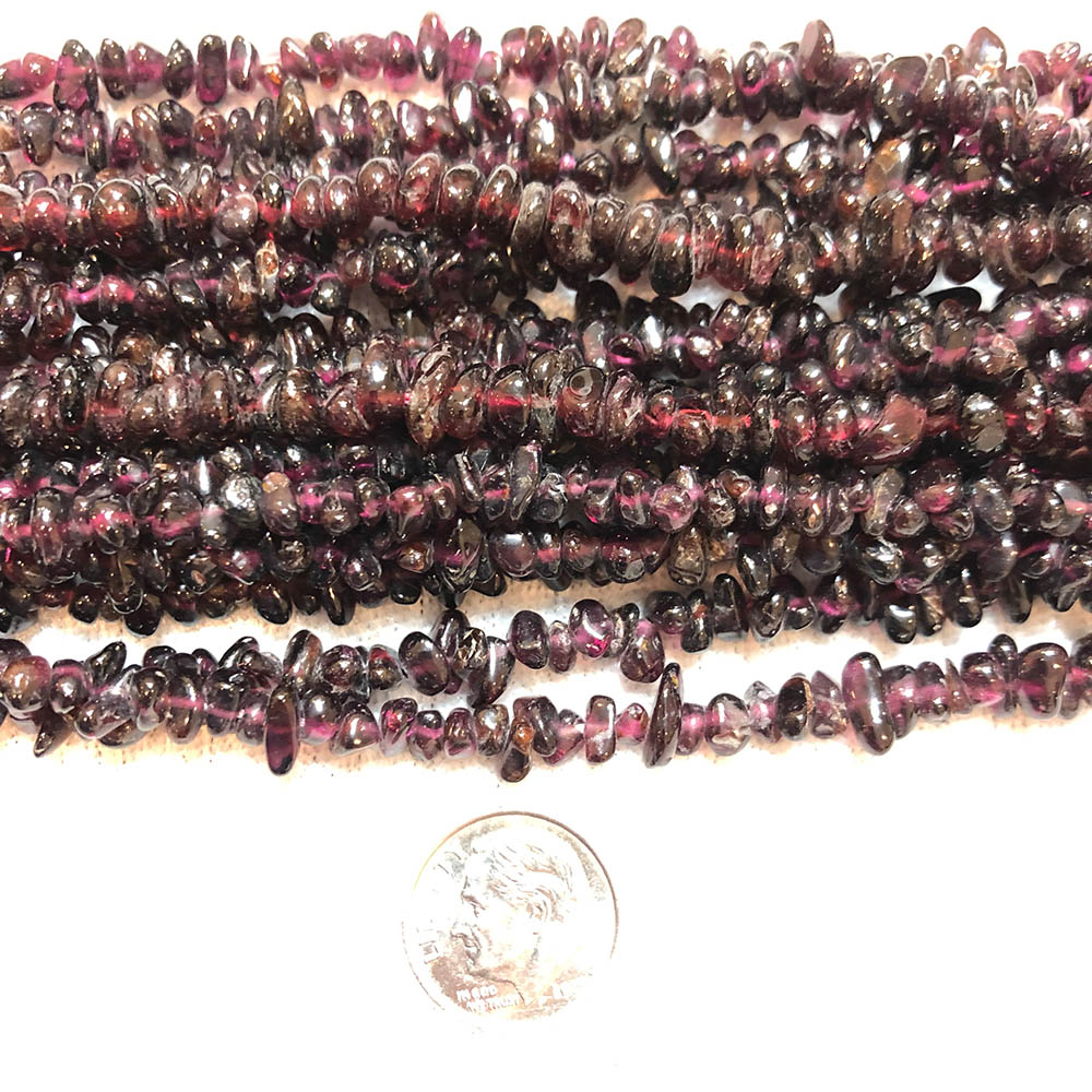 Small Red Garnet Nugget Beads