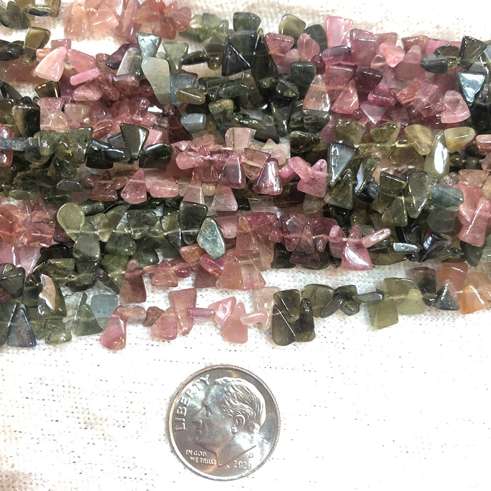 Tourmaline Small Top Drilled Triangle Shape Beads