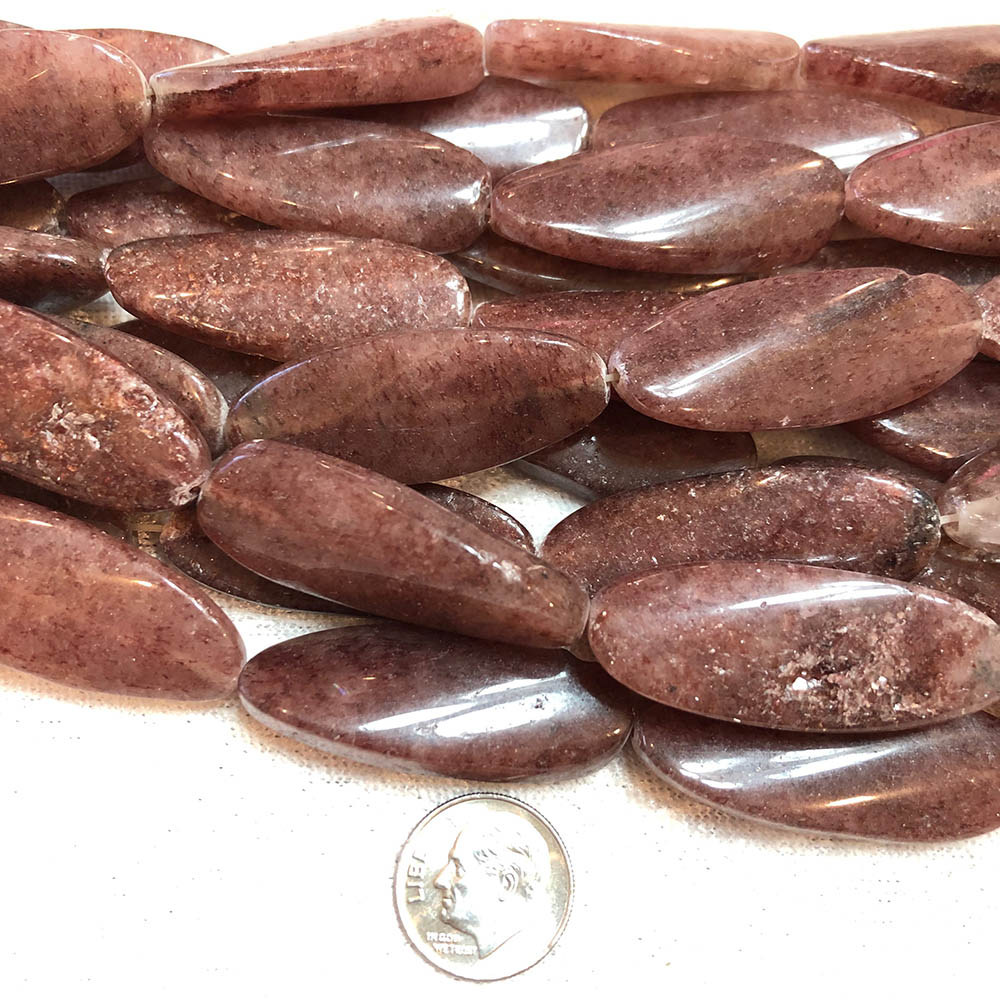 Muscovite Large Oval Twist Beads