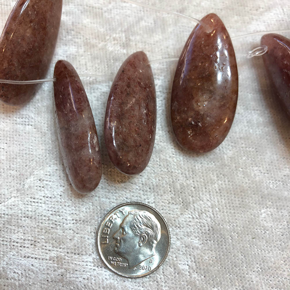 Muscovite Large Top-Drilled Tear Drop Beads