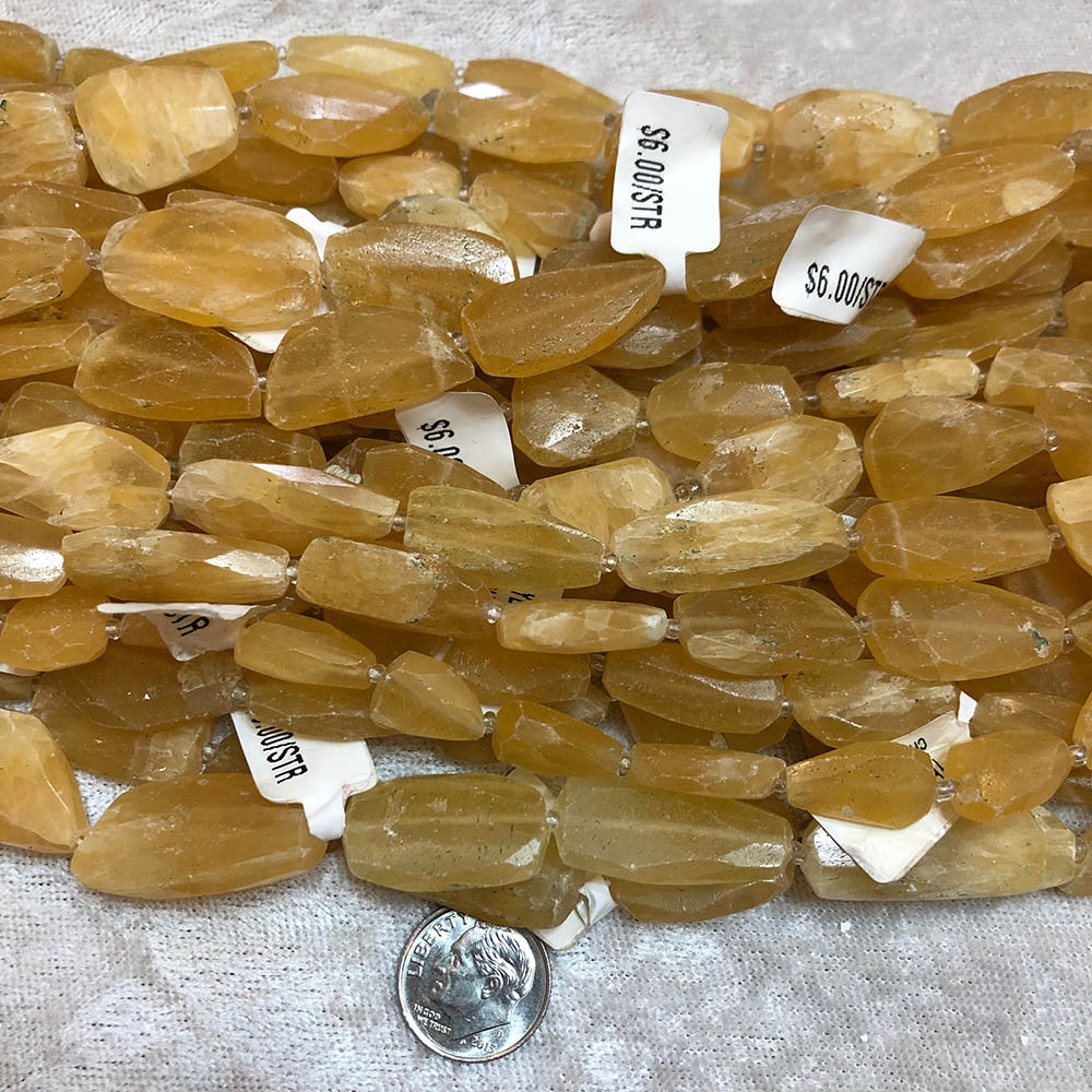 Yellow Chalcedony Faceted Nuggets