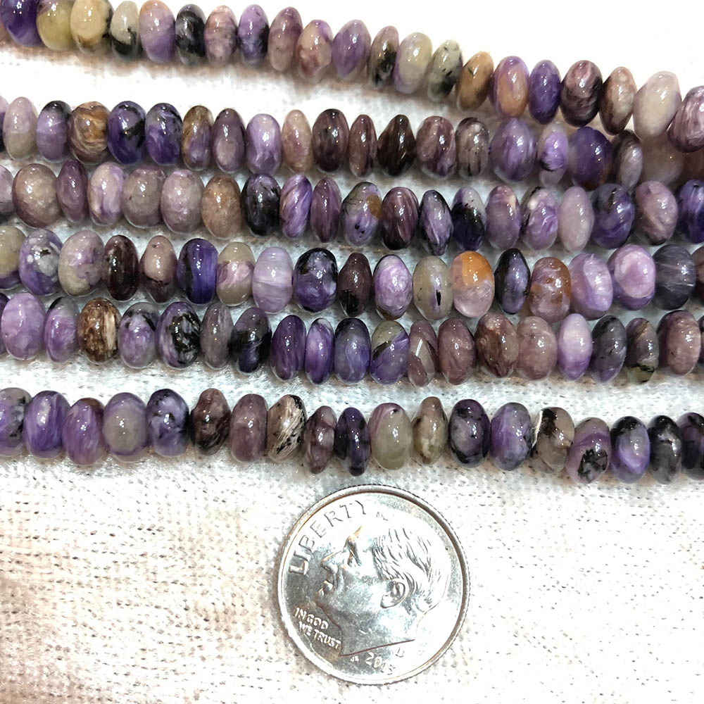 Charoite Rondelle Beads