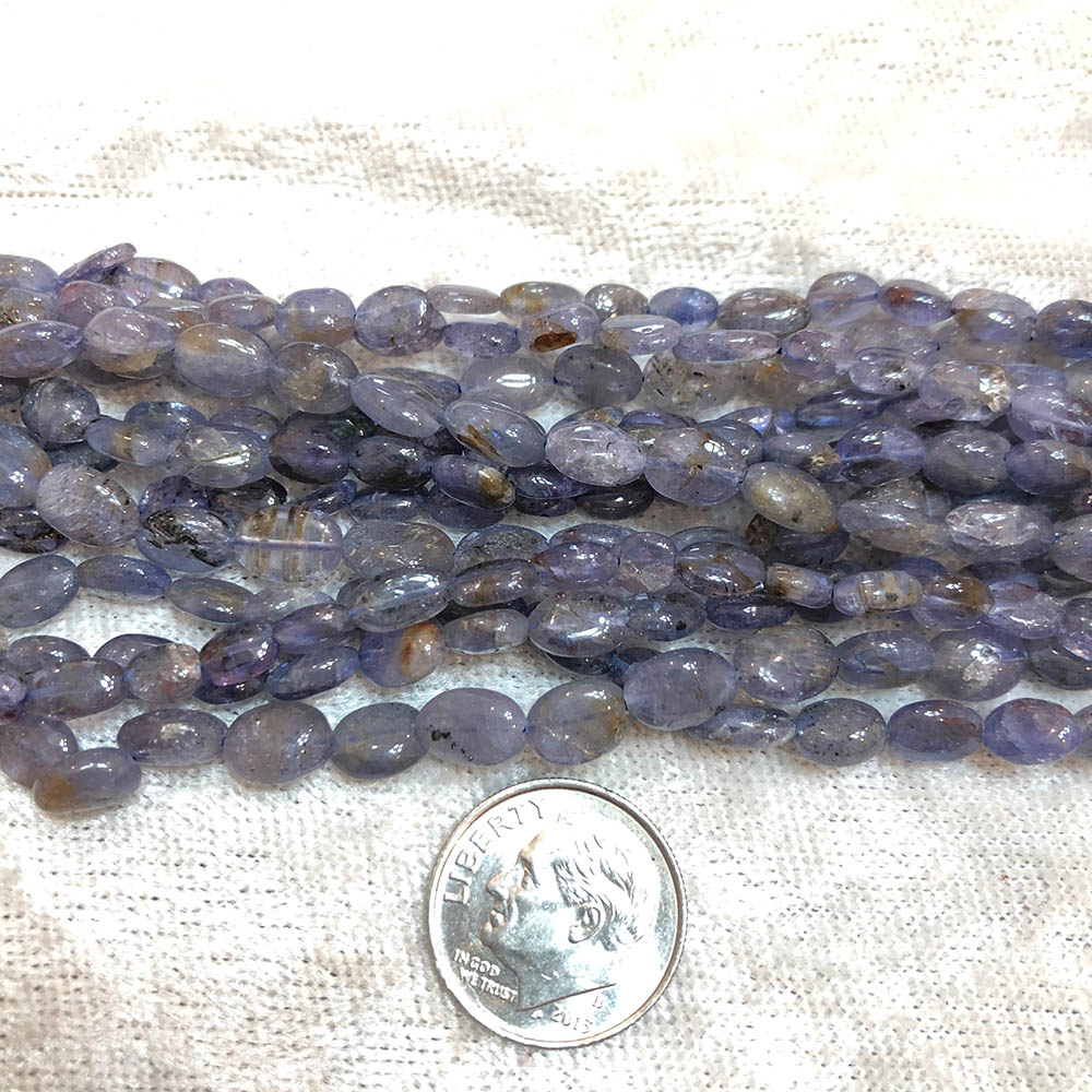 Tanzanite Small Rounded Oval Beads