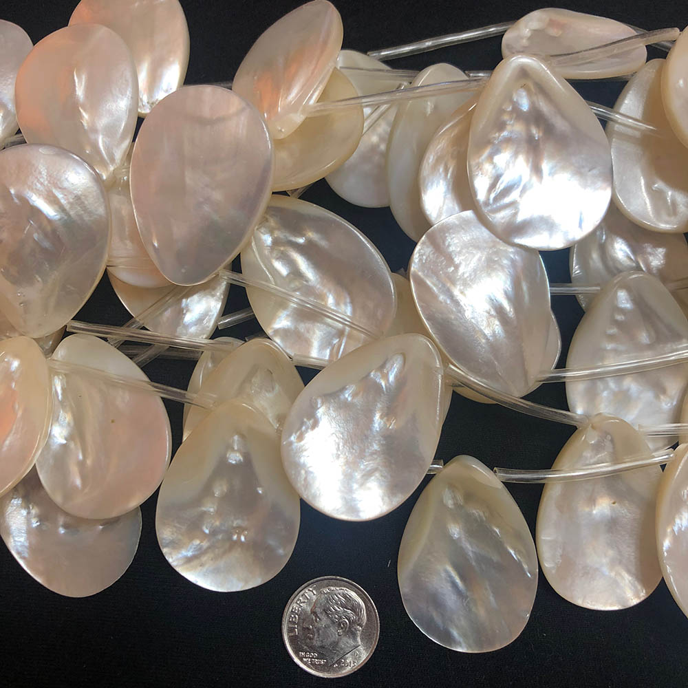 Mother of Pearl Large Top-Drilled Drop Shaped Beads