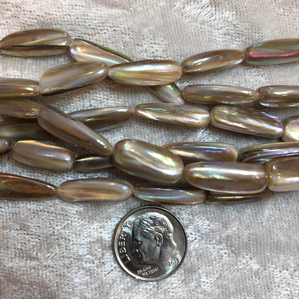 Natural Abalone Shell Tube Beads