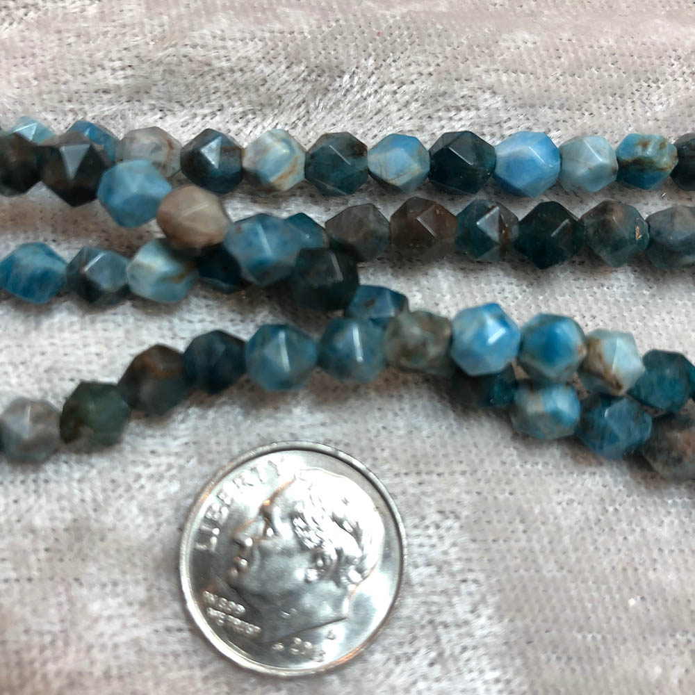 Blue Imperial Jasper Small Faceted Beads