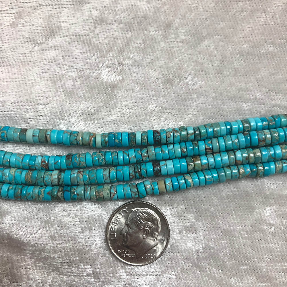 Robins Egg Blue Turquoise Small Heishi Beads