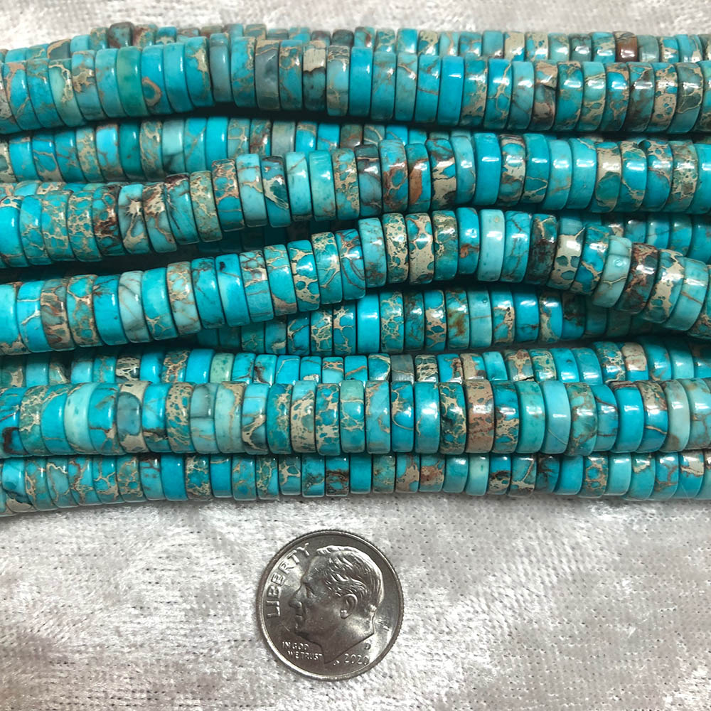 Large Skyblue Turquoise Heishi Beads