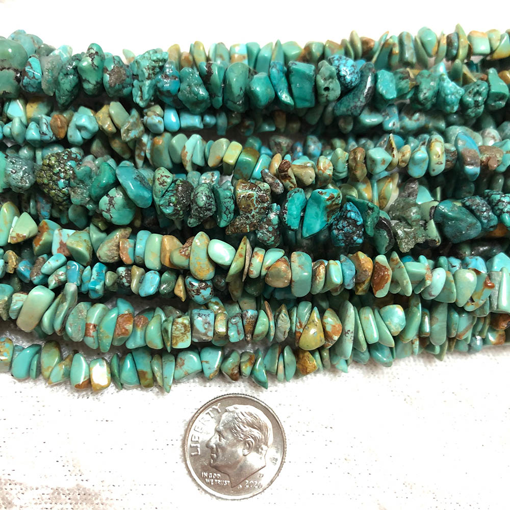 Small Turquoise Chip Beads