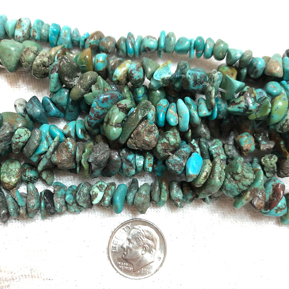 Medium Turquoise Chip Beads