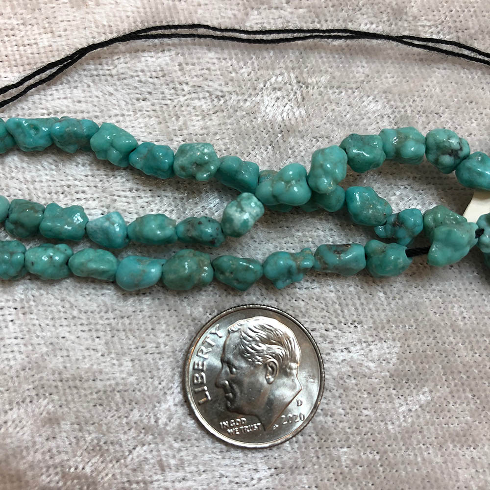 Small Troy Springs Turquoise Pebble Beads