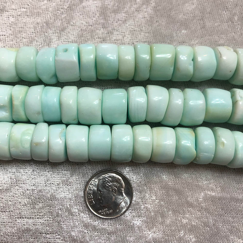 Light Blue Peruvian Opal Heishi Beads