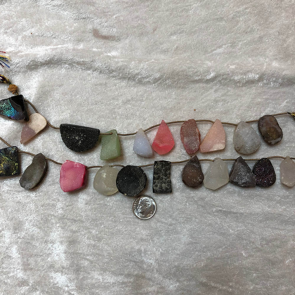 Multi-Stone Multi-Color Druzy Top-Drilled Beads