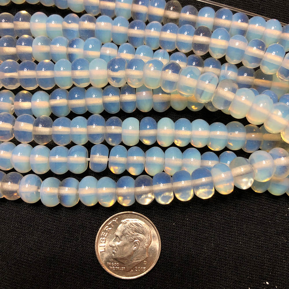 Medium Opalite Rondelle Beads