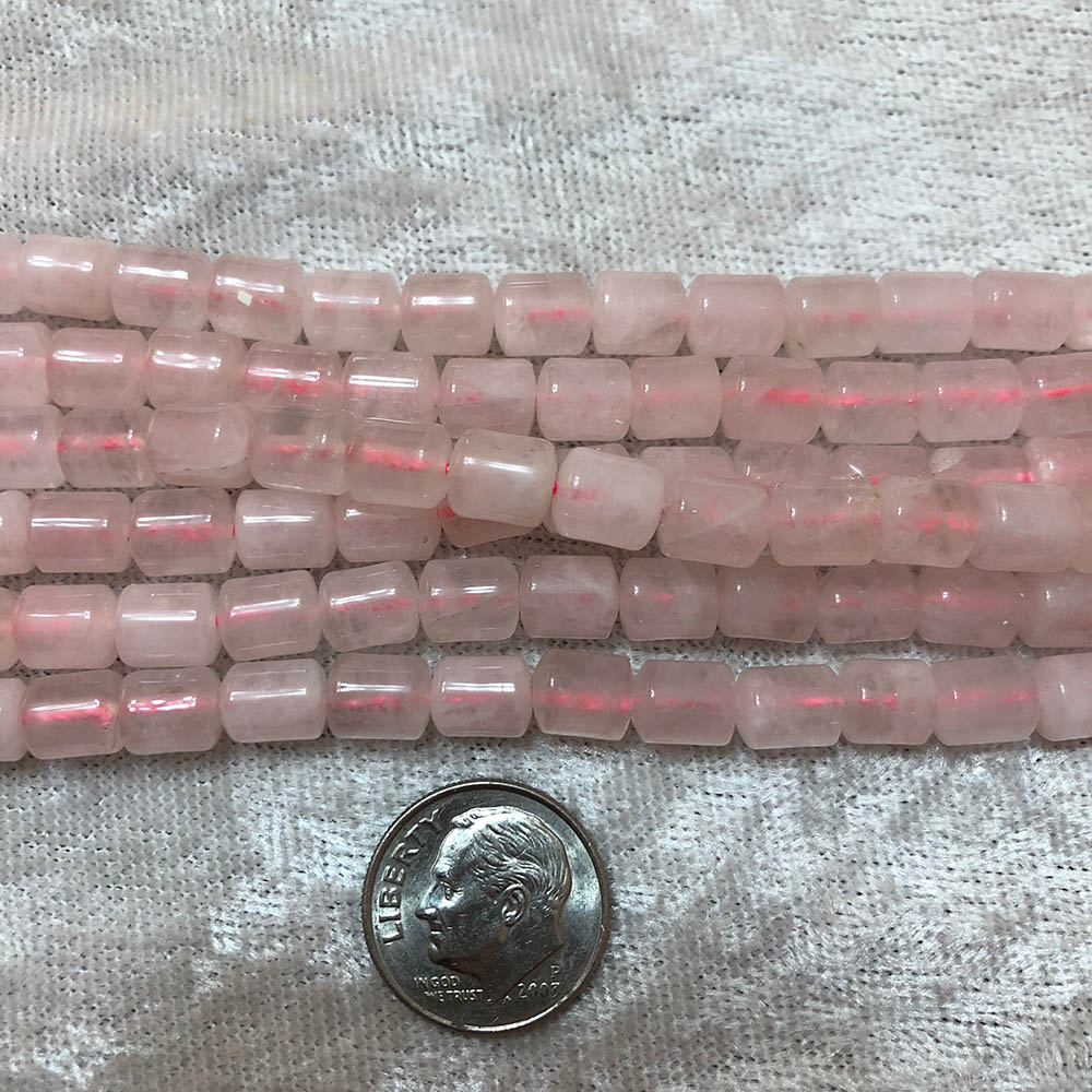 Rose Quartz Medium Barrel Shape Beads