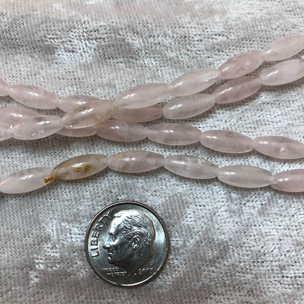 Rose Quartz Medium Rice Shape Beads