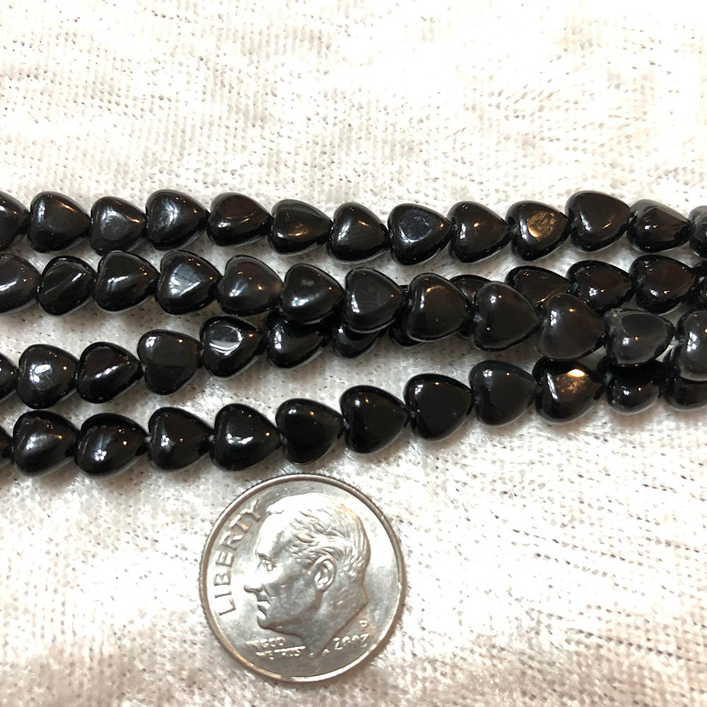 Onyx Heart Shape Beads