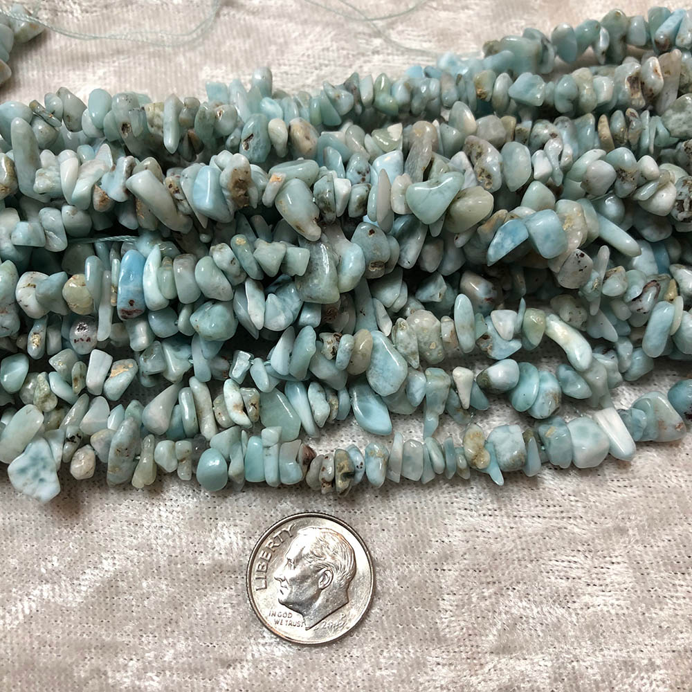 Seafoam Larimar Small Chip Beads