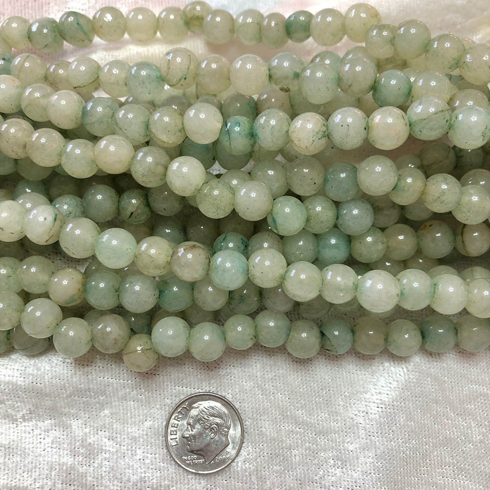 Medium Green Aventurine Round Beads