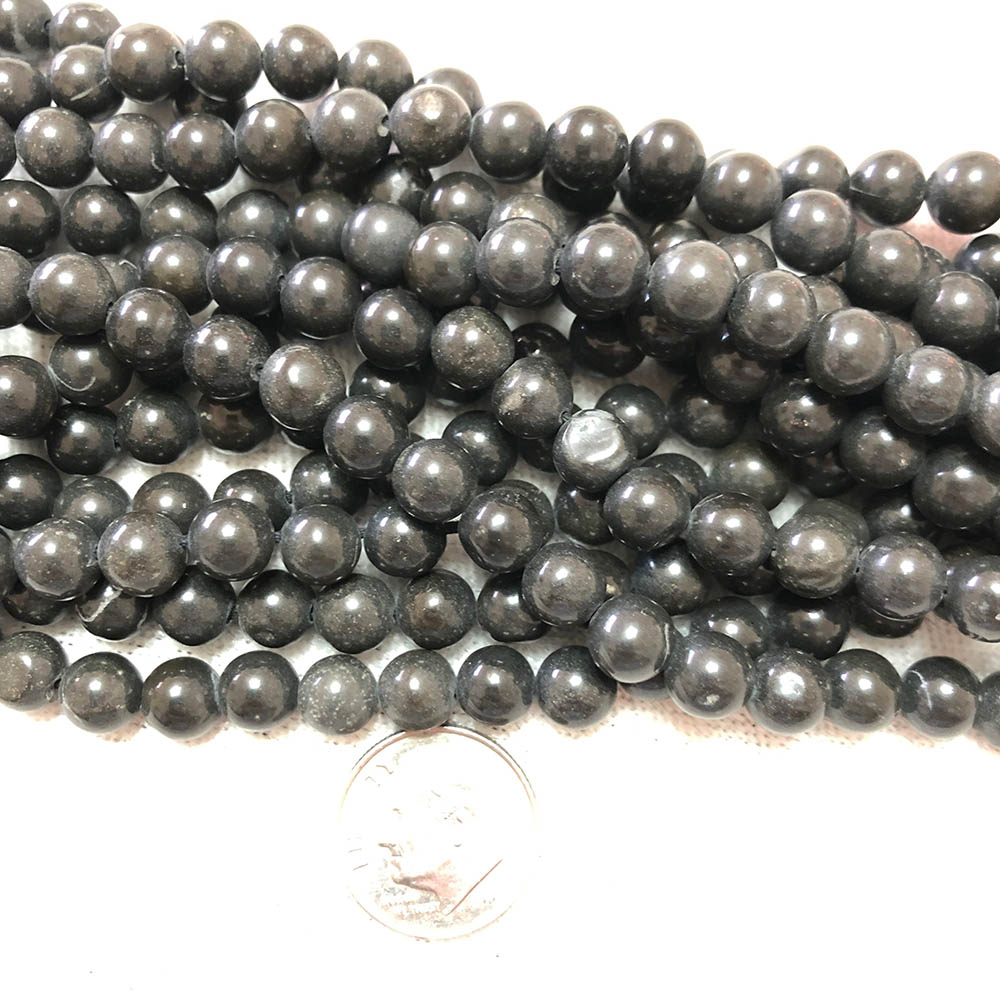 Small Low Grade Black Onyx Round Beads