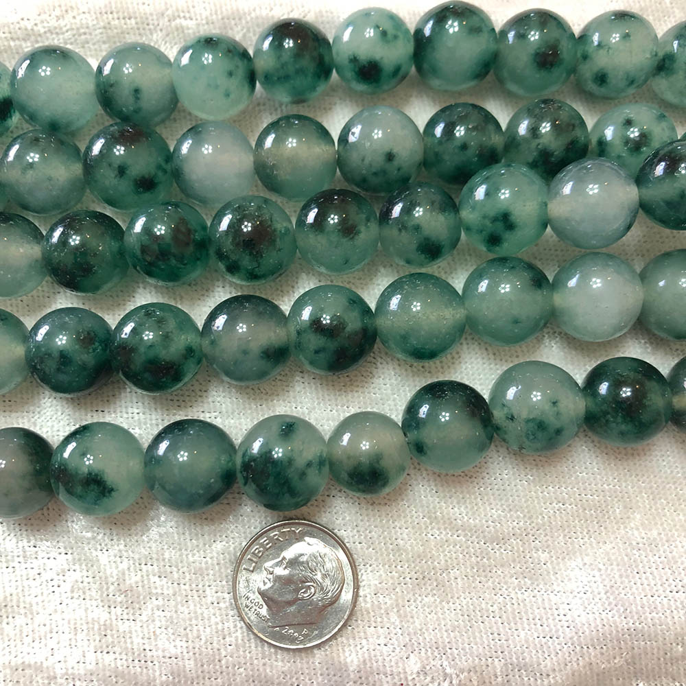 Large Moss Agate Round Beads