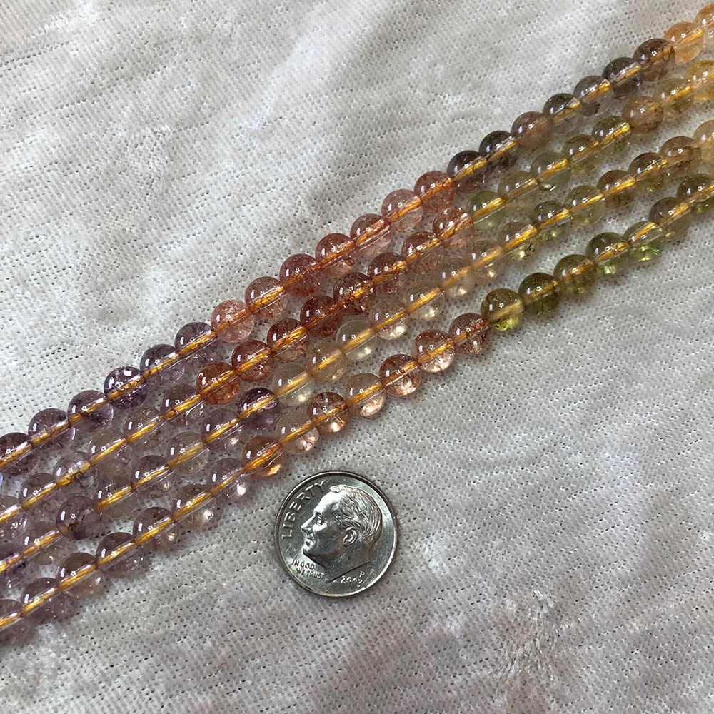 Light Multi Color Quartz Small Beads