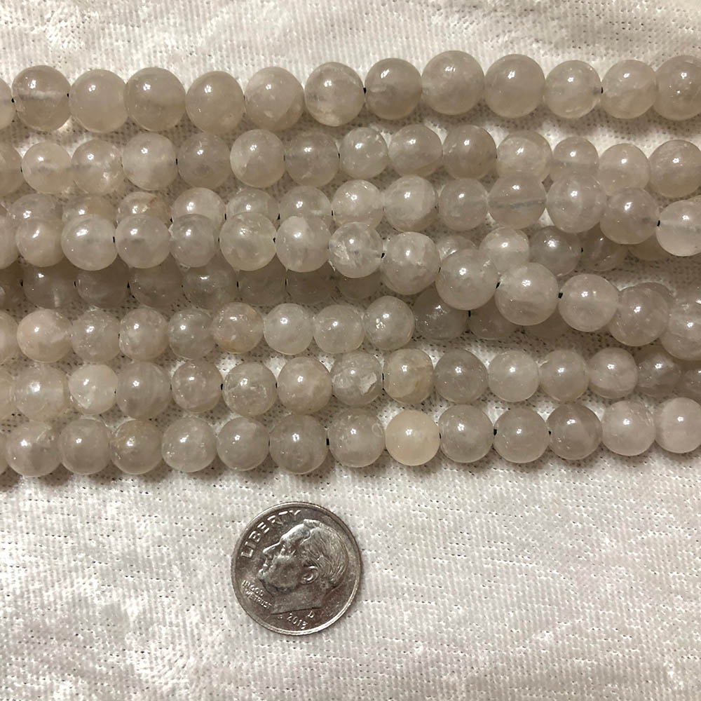 Gray Quartz Round Beads