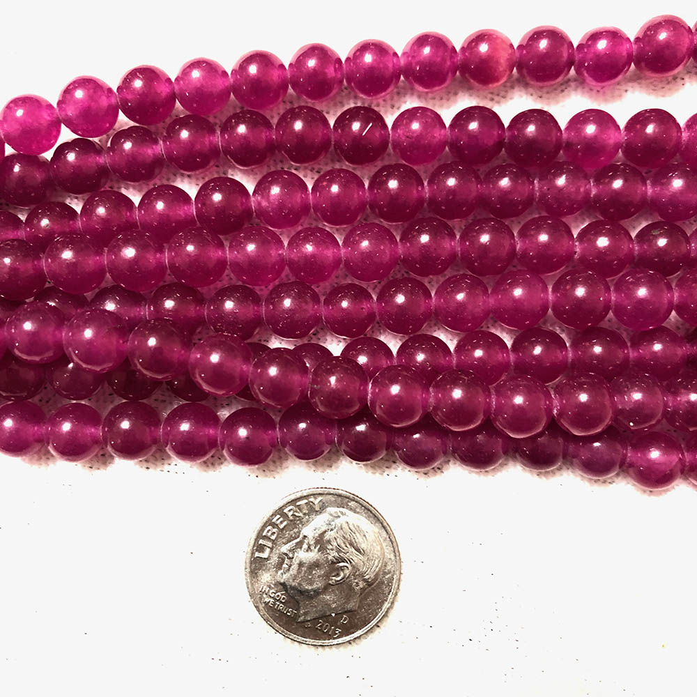 Pink Quartz Round Beads 6mm