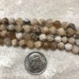 Tan Agate Faceted Round Beads 6mm