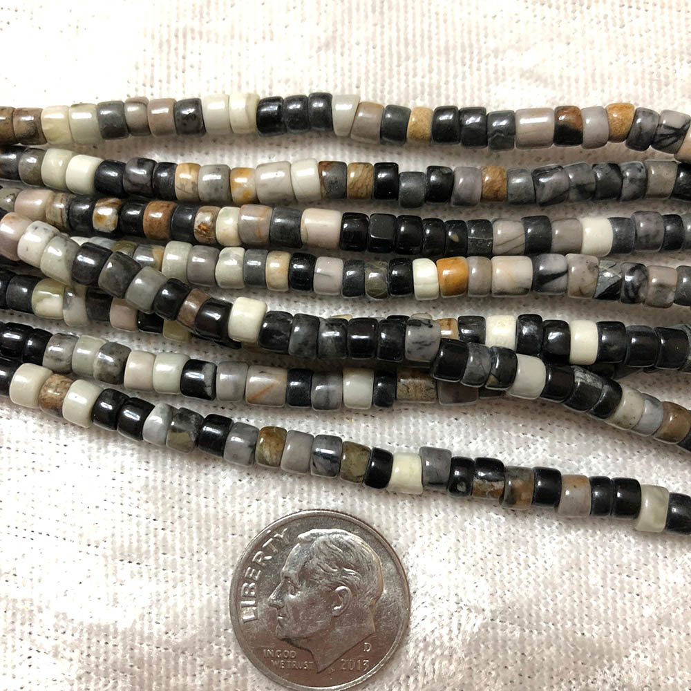 Small Multi Stone Heishi Beads 4mm