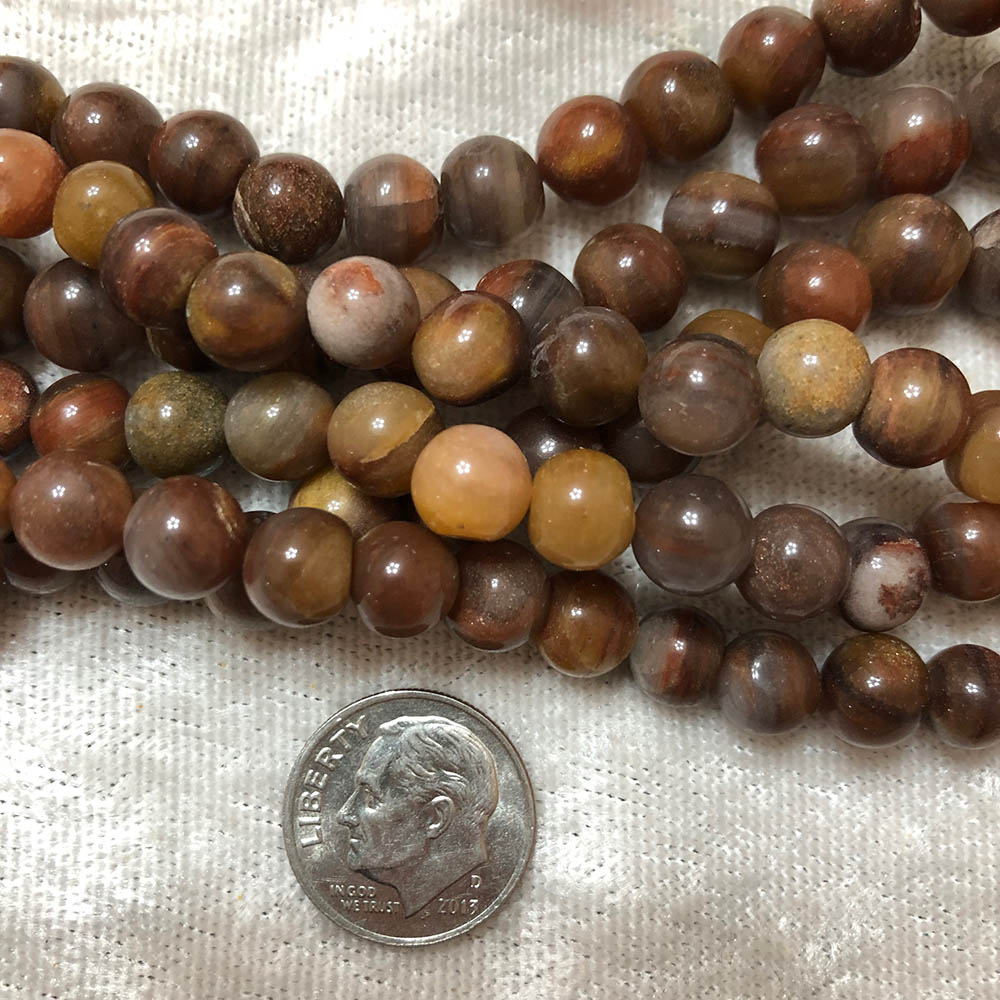 Orange Jasper Large Round Beads 8mm