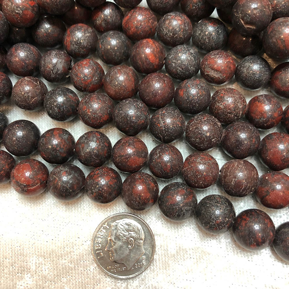 Blood Jasper Large Round Beads