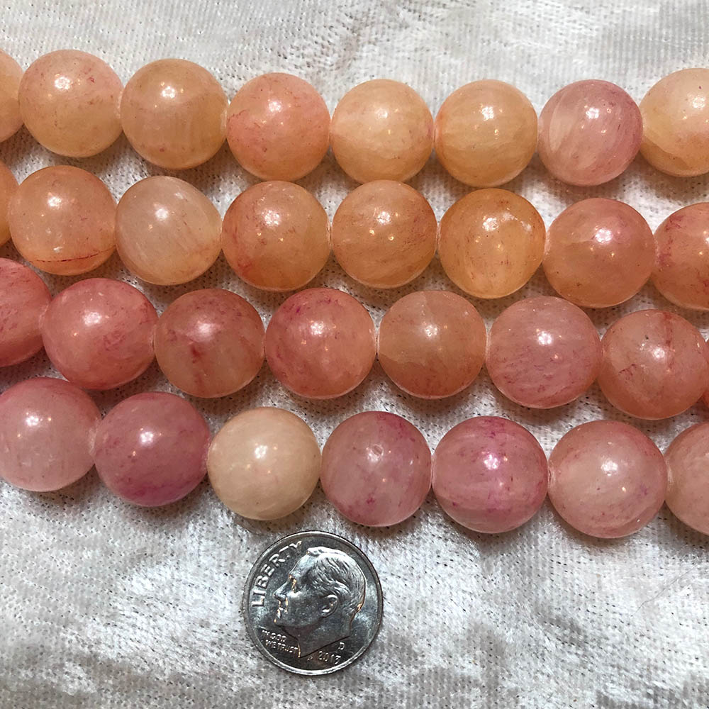 Dyed Pink Quartz Large Round Beads