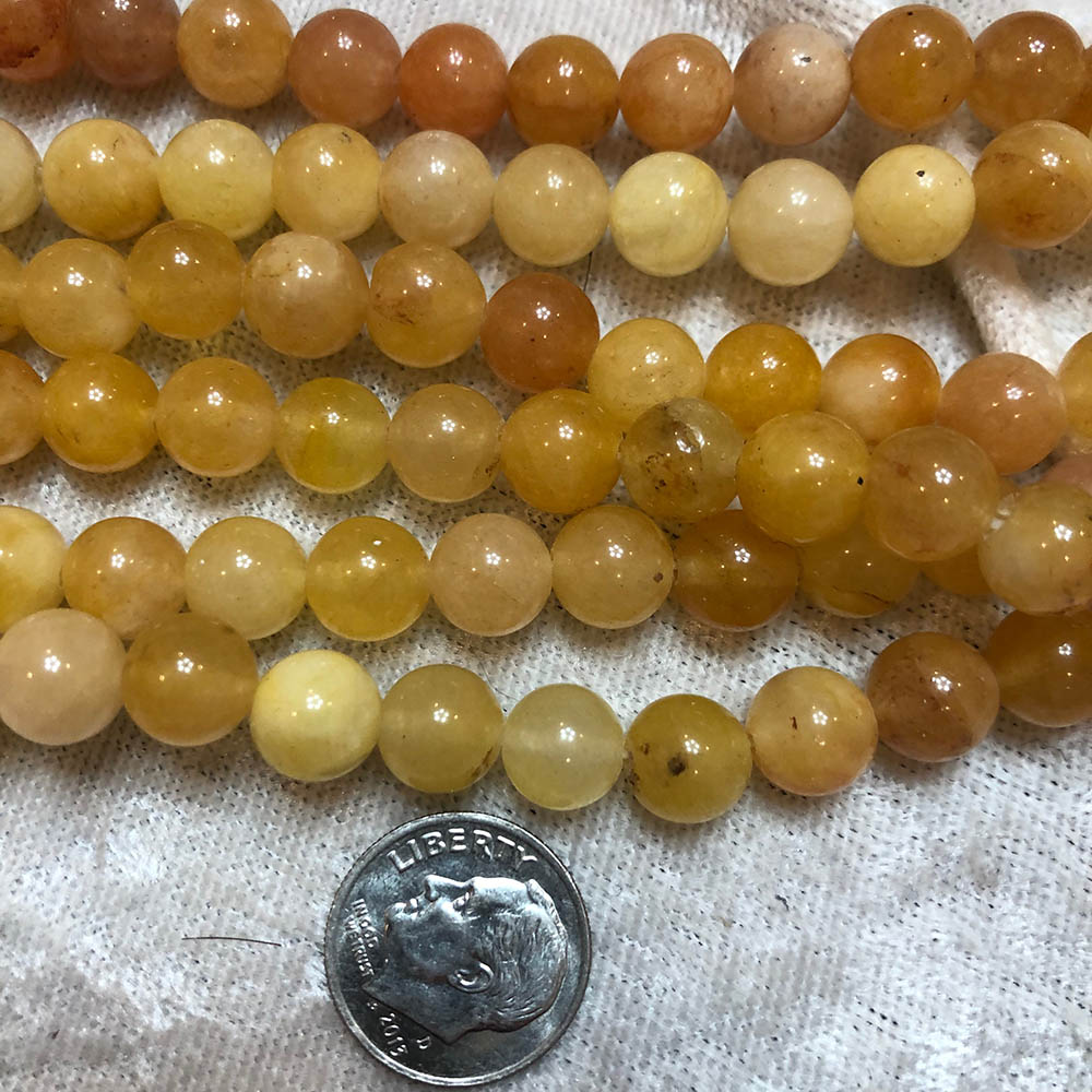 Yellow Honey Quartz Small Beads