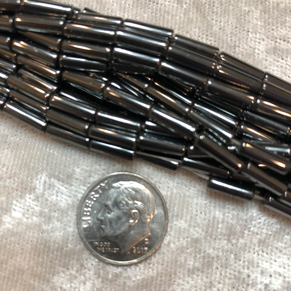 Thin Magnetite Tube Shape Beads