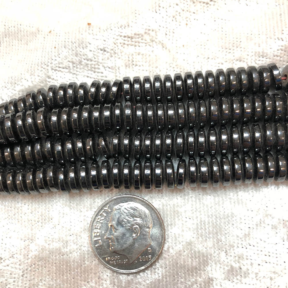 Large Magnetite Saucer Shape Beads