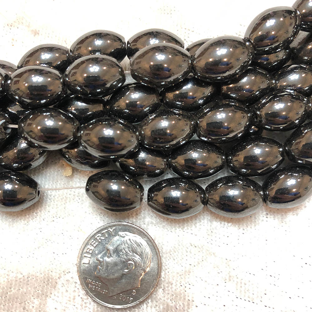 Large Magnetite Rice Shape Beads