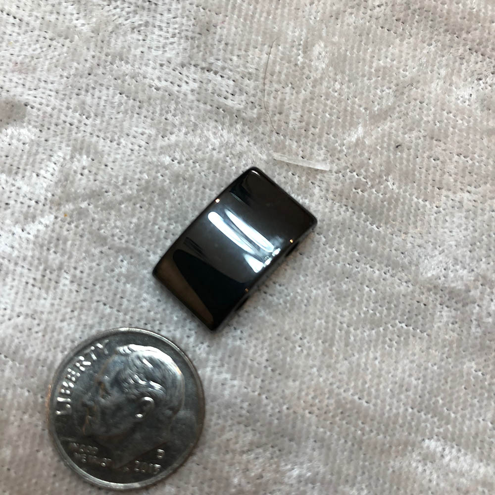 Large Magnetite Double Drilled Spacer Beads