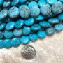 Medium Turquoise Howlite Offset Disc Beads