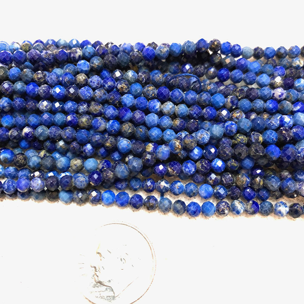 Small Jewelry Grade Lapis Lazuli Faceted Round Beads