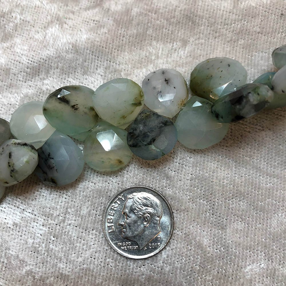 Large Blue Opal Faceted Drop Beads