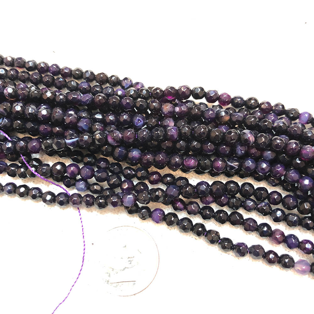 Small Amethyst Faceted Round Beads