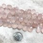 Medium Faceted Pink Chalcedony Top Drilled Drop Beads