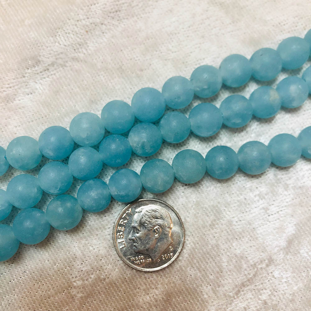 Medium Matte Apatite Round Beads